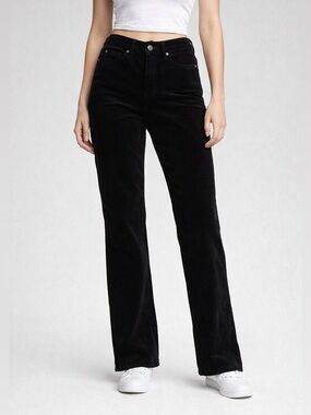 Cambio Black Velour Jeans Style Pants